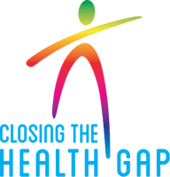 Closing the Health Gap logo blue